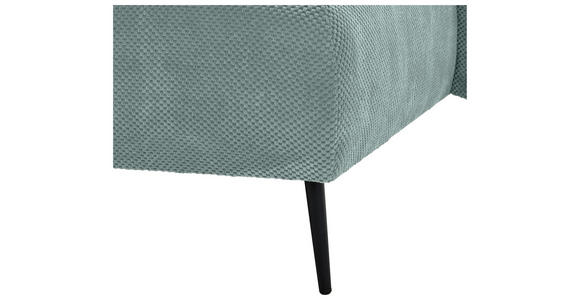 ECKSOFA Mintgrün Chenille  - Schwarz/Mintgrün, KONVENTIONELL, Textil/Metall (255/164cm) - Carryhome