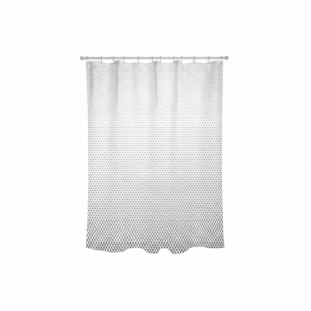 DUSCHVORHANG CROIX 140/180 cm  - Grau, Basics, Kunststoff (140/180cm) - MSV