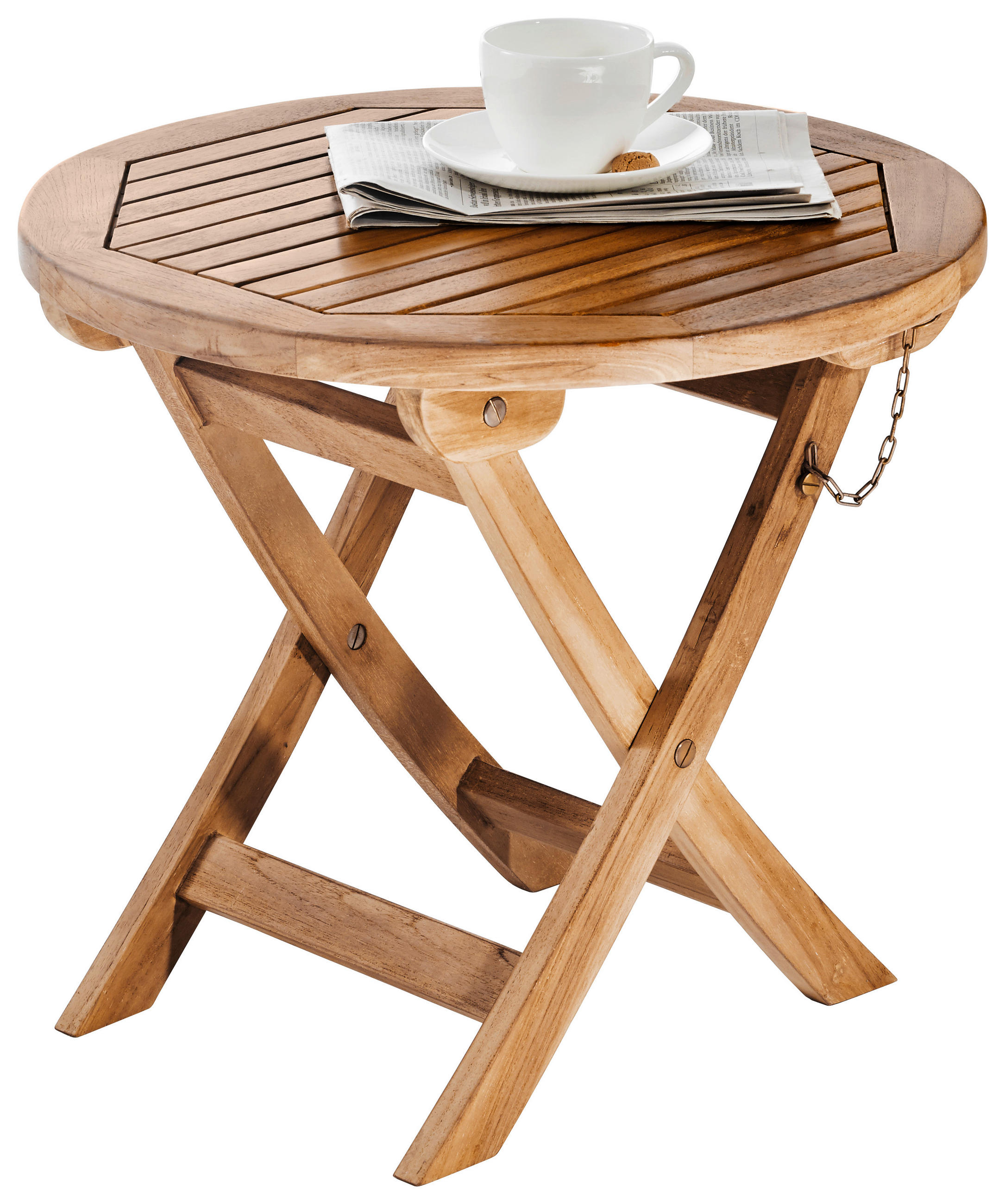 ZAHRADNÍ ODKLÁDACÍ STOLEK, dřevo, 50/50/45 cm - barvy teak, Romantický / Rustikální, dřevo (50/50/45cm) - Ambia Garden