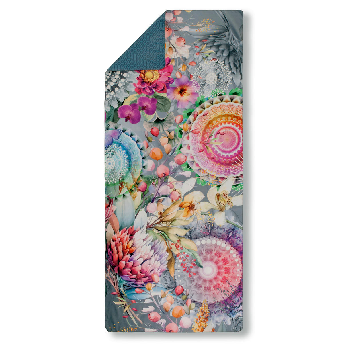 SPORTHANDTUCH 75/180 cm HIP Grau, Multicolor  - Multicolor/Grau, Design, Textil (75/180cm)