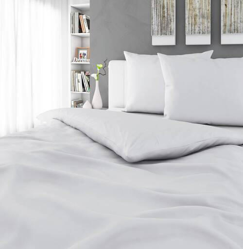 POSTEĽNÁ BIELIZEŇ, satén, biela, 240/220 cm - biela, Basics, textil (240/220cm) - Novel