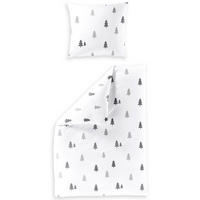 BETTWÄSCHE Makosatin 155/220 cm  - Grauweiß, Design, Textil (155/220cm) - Bierbaum