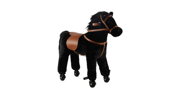 SCHAUKELPFERD - Dunkelbraun/Schwarz, Trend, Kunststoff/Textil (74/45/74cm) - My Baby Lou