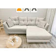 ECKSOFA Naturfarben Feincord  - Buchefarben/Naturfarben, KONVENTIONELL, Holz/Textil (211/154cm) - Carryhome