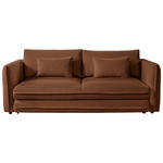 SCHLAFSOFA  mit Liegefunktion, Rücken echt Struktur Rostfarben  - Rostfarben/Schwarz, KONVENTIONELL, Kunststoff/Textil (237/94/117cm) - Carryhome