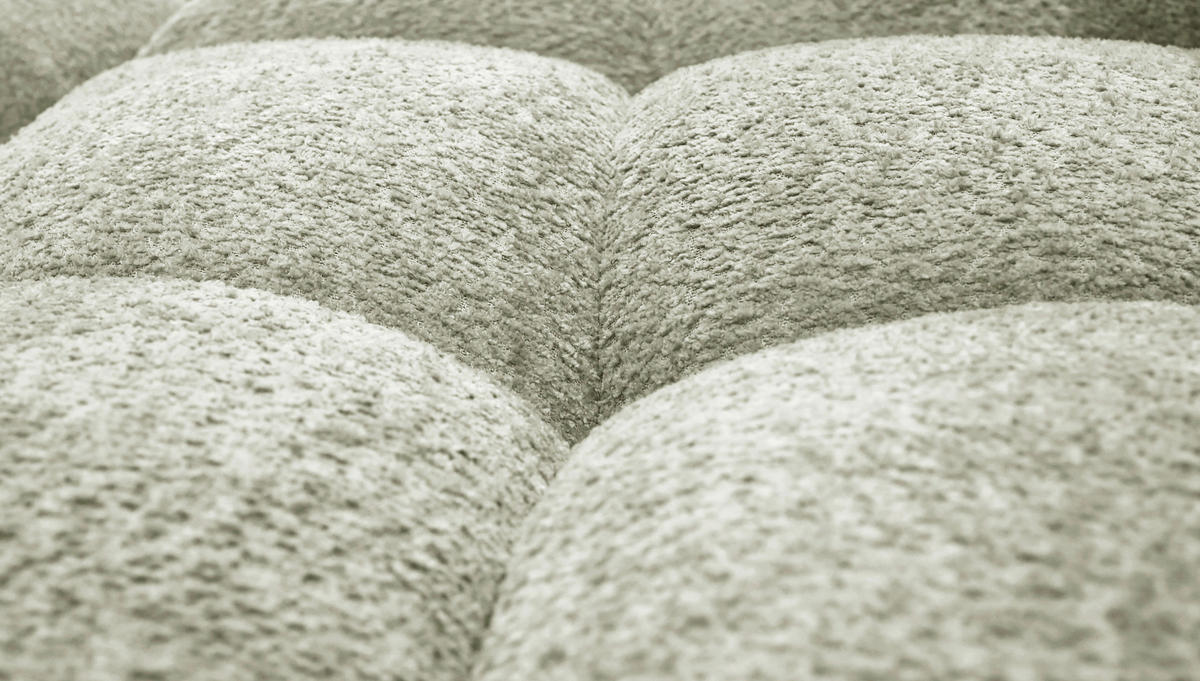 ECKSOFA ZAK in Bouclé Beige  280/186 cm  - Beige/Schwarz, Design, Kunststoff/Textil (280/186cm) - MID.YOU