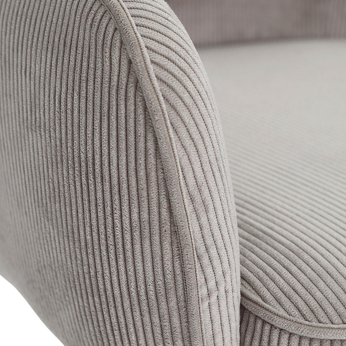 BARHOCKER Cord Taupe Stoffauswahl, Sitzfläche 360° drehbar  - Taupe/Schwarz, Design, Textil/Metall (54/98-120/58cm) - Novel
