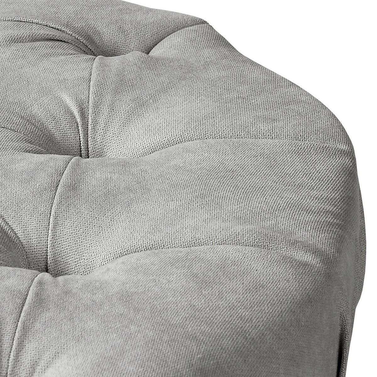 HOCKER Textil Grau  - Braun/Grau, Design, Holz/Textil (80/45/80cm) - Livetastic