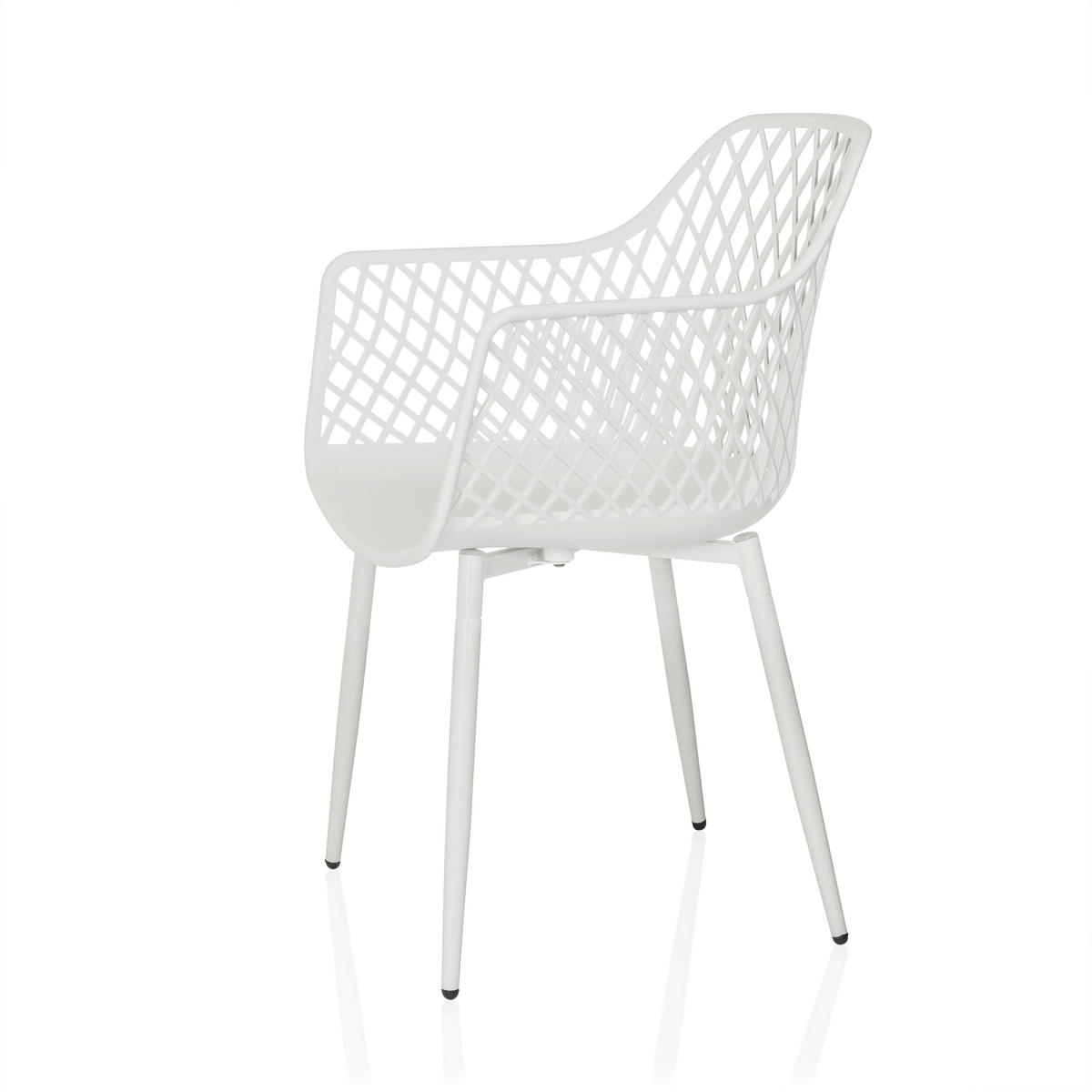 GARTENSTUHL Weiß  - Weiß, MODERN, Kunststoff/Metall (56/81/50cm) - MID.YOU