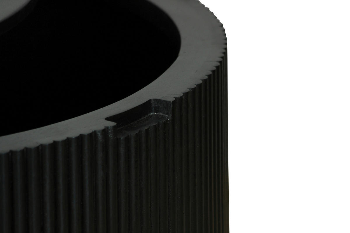 COUCHTISCH Mangoholz massiv rund Schwarz  - Schwarz, Design, Holz (80/36/80cm) - MID.YOU