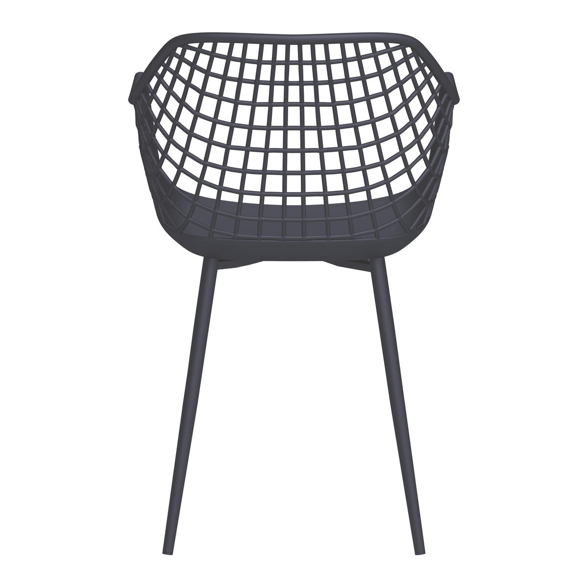 GARTENSESSEL Eisen Grau  - Grau, MODERN, Kunststoff/Metall (58/86/55cm) - Ambia Garden