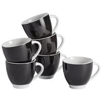 TASSENSET VARIO 6-teilig  - Schwarz/Weiß, Basics, Keramik (14,5cm) - Van Well