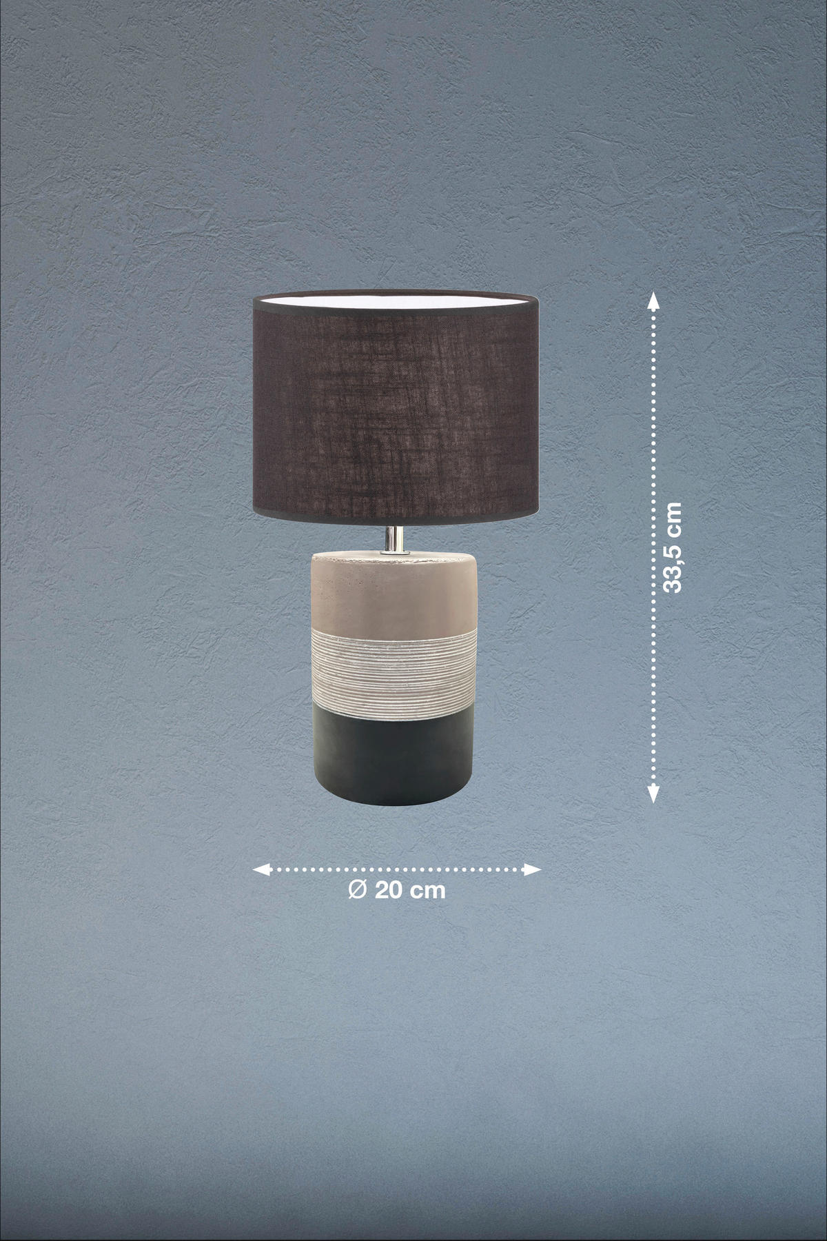 STONA LAMPA - siva/bela, Osnovno, keramika (20/33,50cm)