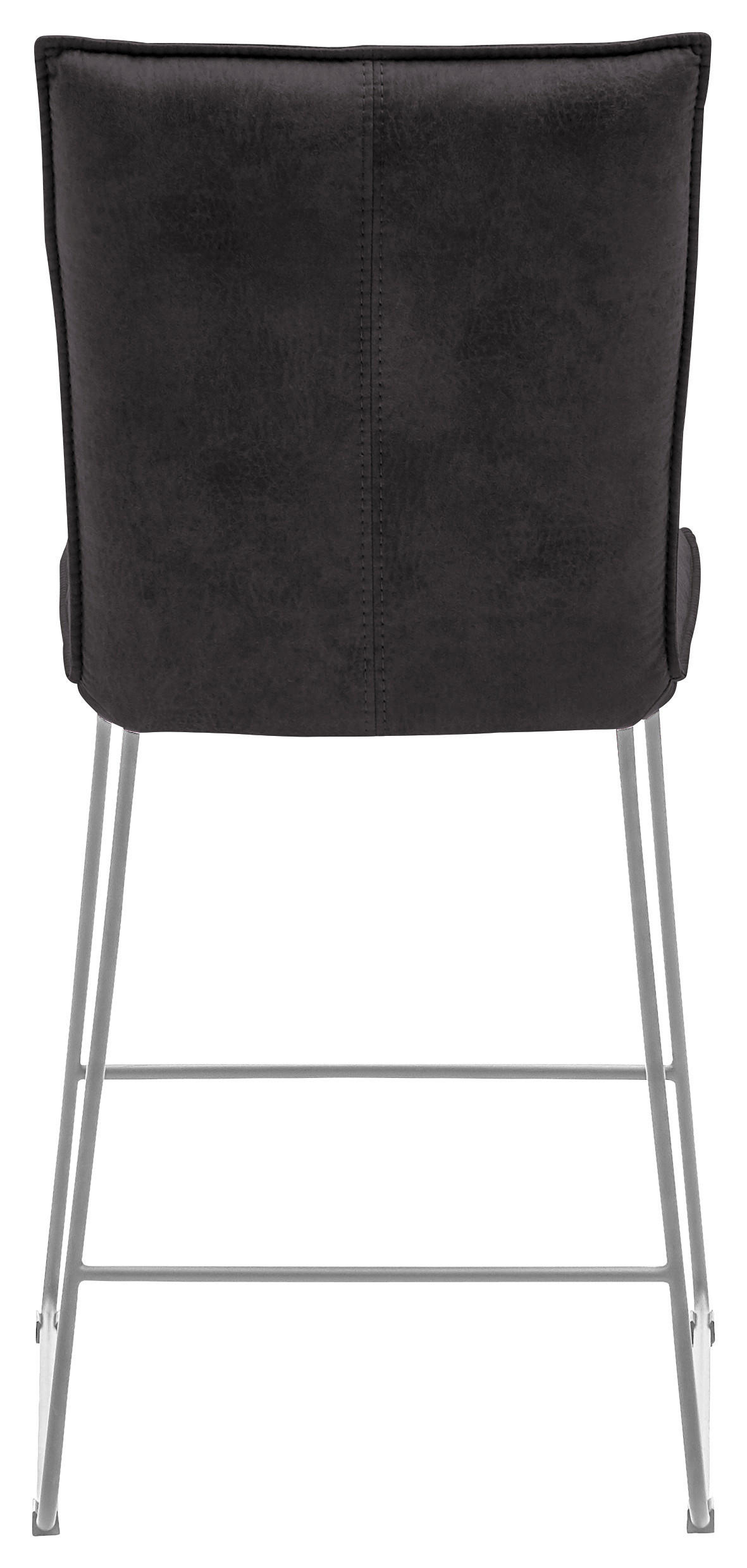 TRESENSTUHL Mikrofaser Anthrazit, Edelstahlfarben Edelstahl  - Edelstahlfarben/Anthrazit, Design, Textil/Metall (56/98/62cm) - Valnatura