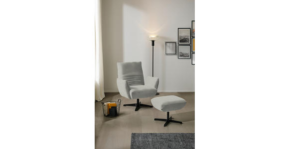 SESSEL in Teddystoff Hellgrau  - Hellgrau/Schwarz, Design, Textil/Metall (60/94/86cm) - Dieter Knoll