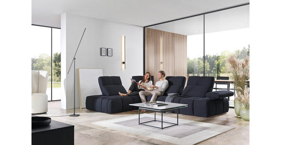 ECKSOFA in Struktur Schwarz 233/313 cm - Schwarz, Design, Kunststoff/Textil (233/313cm) - Emilio Belluti
