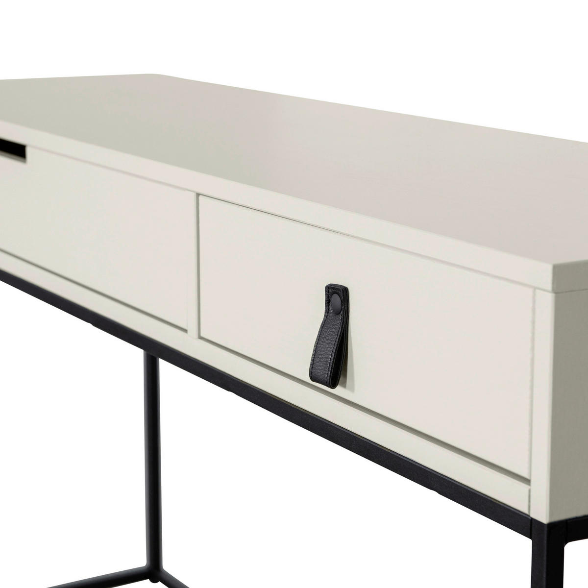 SCHREIBTISCH 140/40/74 cm  in Grau  - Schwarz/Grau, KONVENTIONELL, Holz/Metall (140/40/74cm) - Carryhome