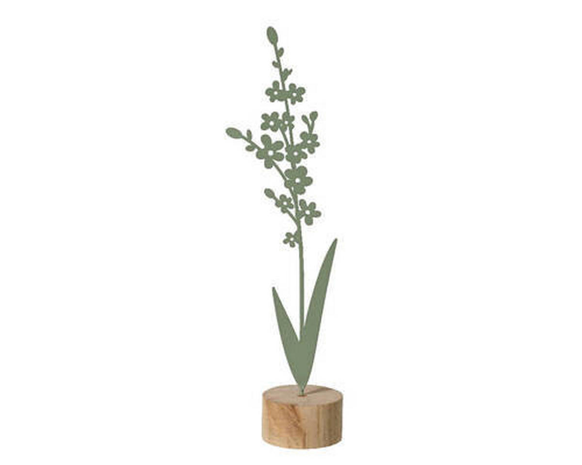 DEKORATIONSBLOMMA - grön, Natur, metall (5,50/8,00/28,00cm)