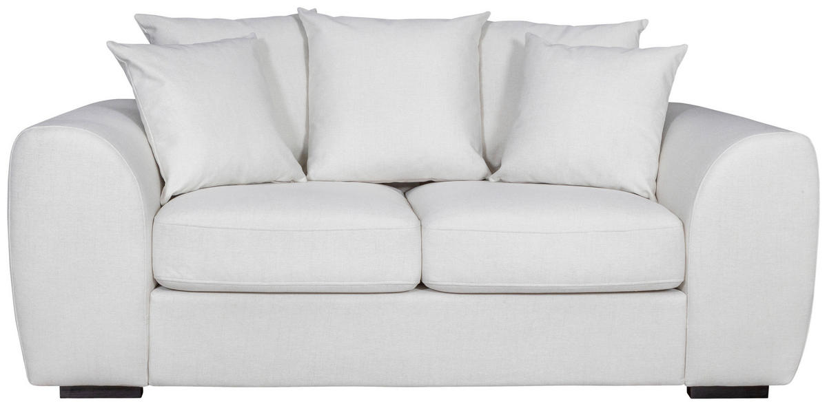 2-SITS SOFFA i trä, textil ljusgrå  - ljusgrå/svart, Klassisk, trä/textil (192/85/100cm) - Carryhome