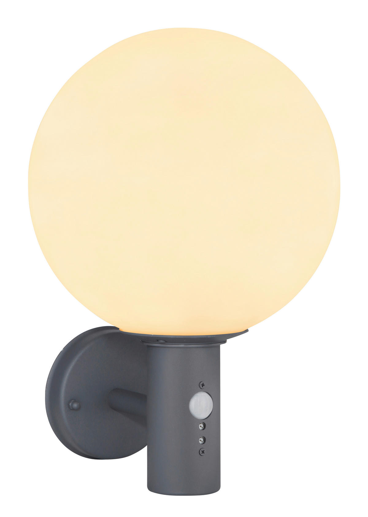 ZUNANJA STENSKA SVETILKA        25/37 cm       - bela/opal, Konvencionalno, kovina/steklo (25/37cm) - Globo