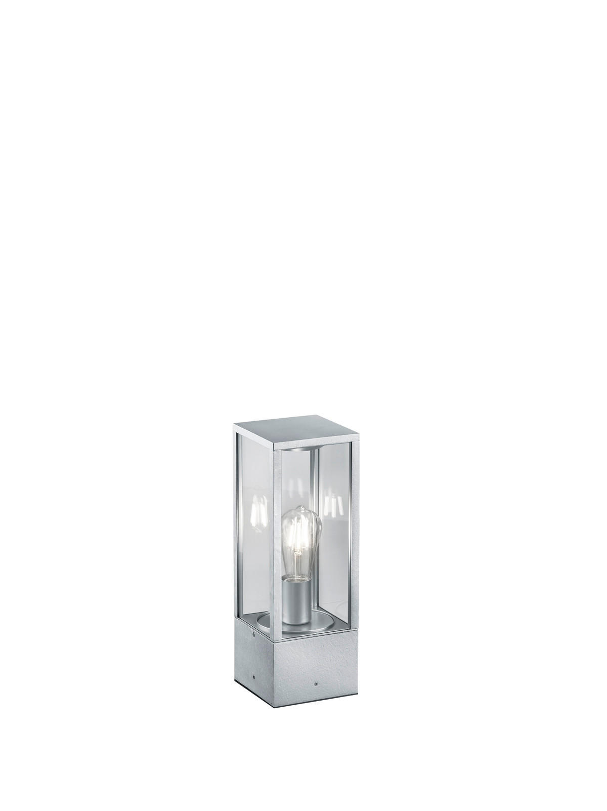 WEGELEUCHTE - Zinkfarben/Grau, Basics, Glas/Metall (14/40/14cm) - Trio Leuchten