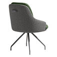 ARMLEHNSTUHL  Beinauswahl, Sitzfläche 360° drehbar, Stoff-/Lederauswahl Velours  Grau, Grün  - Schwarz/Grau, Design, Textil/Metall (60/86/66cm) - Dieter Knoll