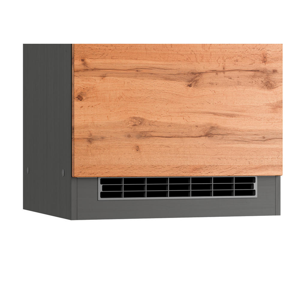 Thumbnail - Held Herdumbauschrank, Graphit, Eiche Wotan, Holzwerkstoff, 2 Fächer, 60x166x60 cm, Küchen, Küchenmöbel, Küchenschränke,...