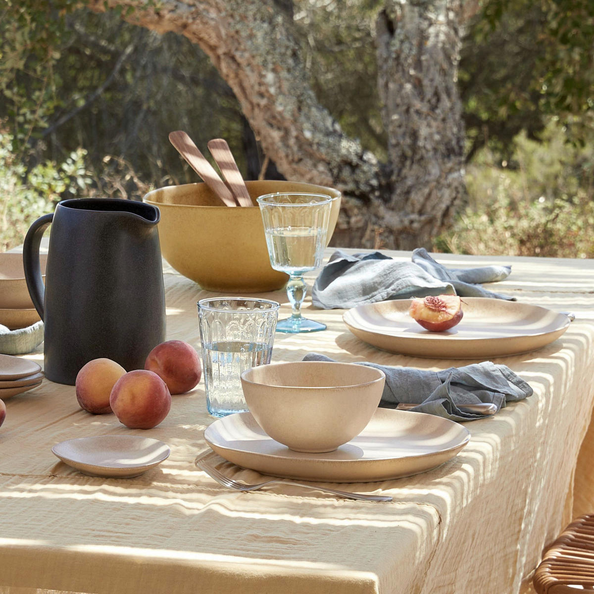 KOMBISERVICE Champagner LIVIA 12-teilig 4 Personen  - Champagner, Basics, Keramik - Costa Nova