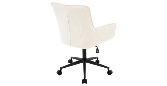DREHSTUHL  in Webstoff Creme, Schwarz  - Creme/Schwarz, Design, Kunststoff/Textil (60/86/96/57cm) - Carryhome