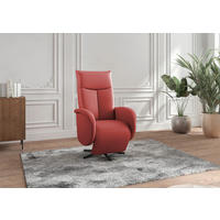 DREHSTUHL Rot  - Rot/Schwarz, MODERN, Leder/Metall (75/112/82cm) - Sit & More