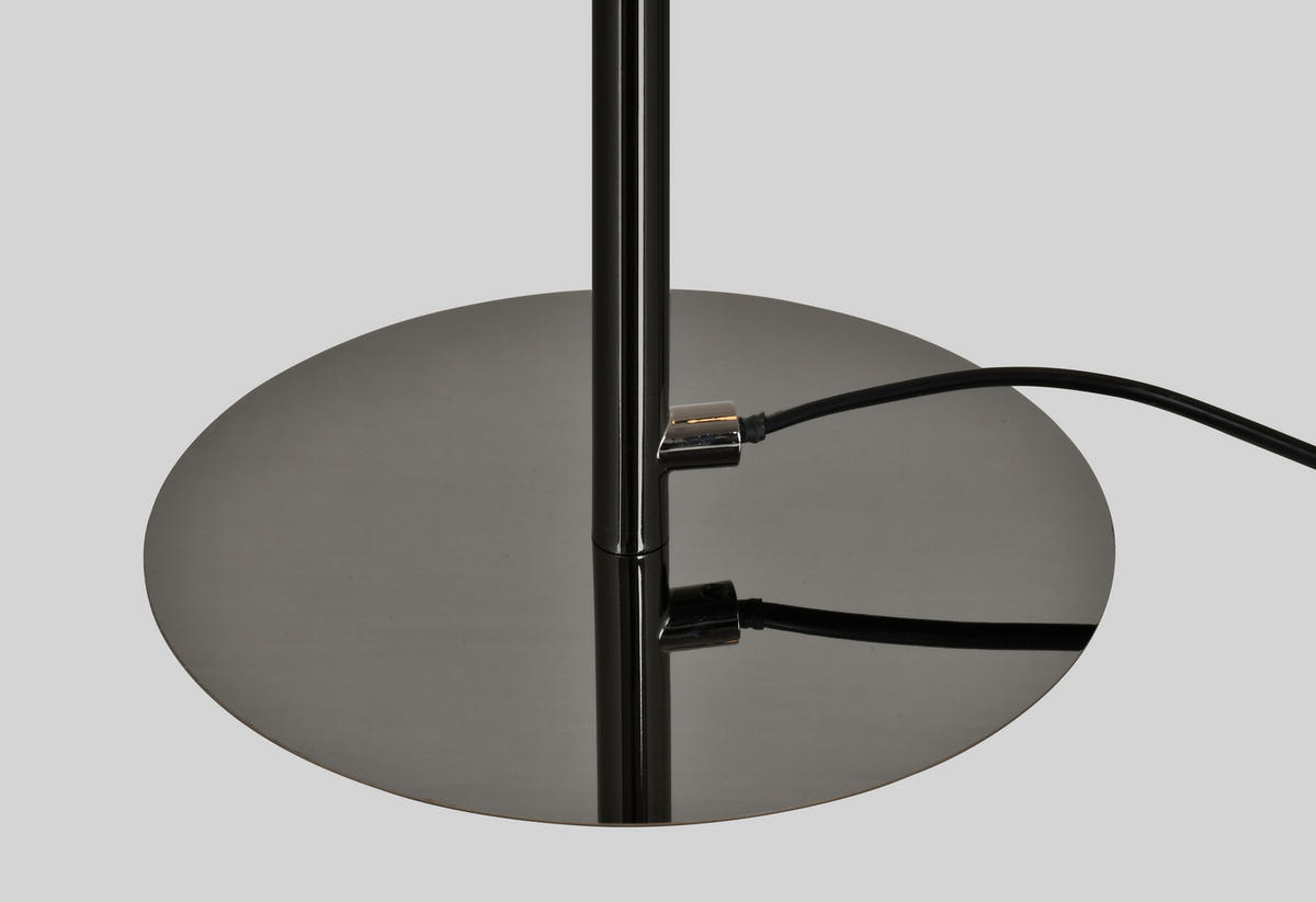 LED-TISCHLEUCHTE Biarritz 24/42/15 cm  - Schwarzchrom, Design, Kunststoff/Metall (24/42/15cm)