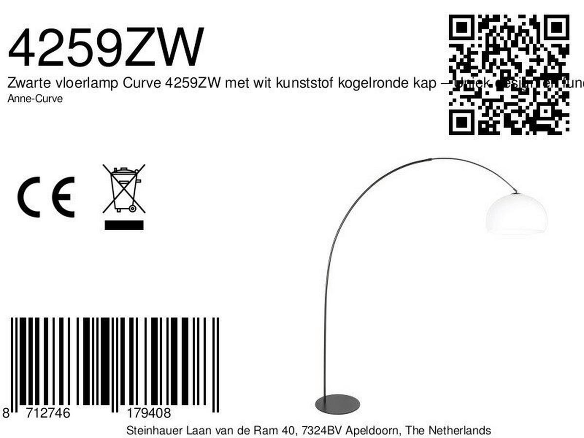 STEHLEUCHTE - Weiss/Schwarz, Trend, Textil/Metall (50/240/230cm)