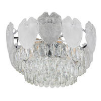 TAKLAMPA BENJAMIN 50/27,9 cm  - klar/kromfärg, Klassisk, metall/glas (50/27,9cm) - Globo