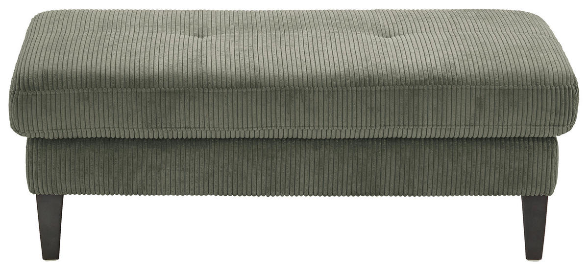 HOCKER in Textil Olivgrün  - Schwarz/Olivgrün, Modern, Textil/Metall (130/45/67cm) - Beldomo Style