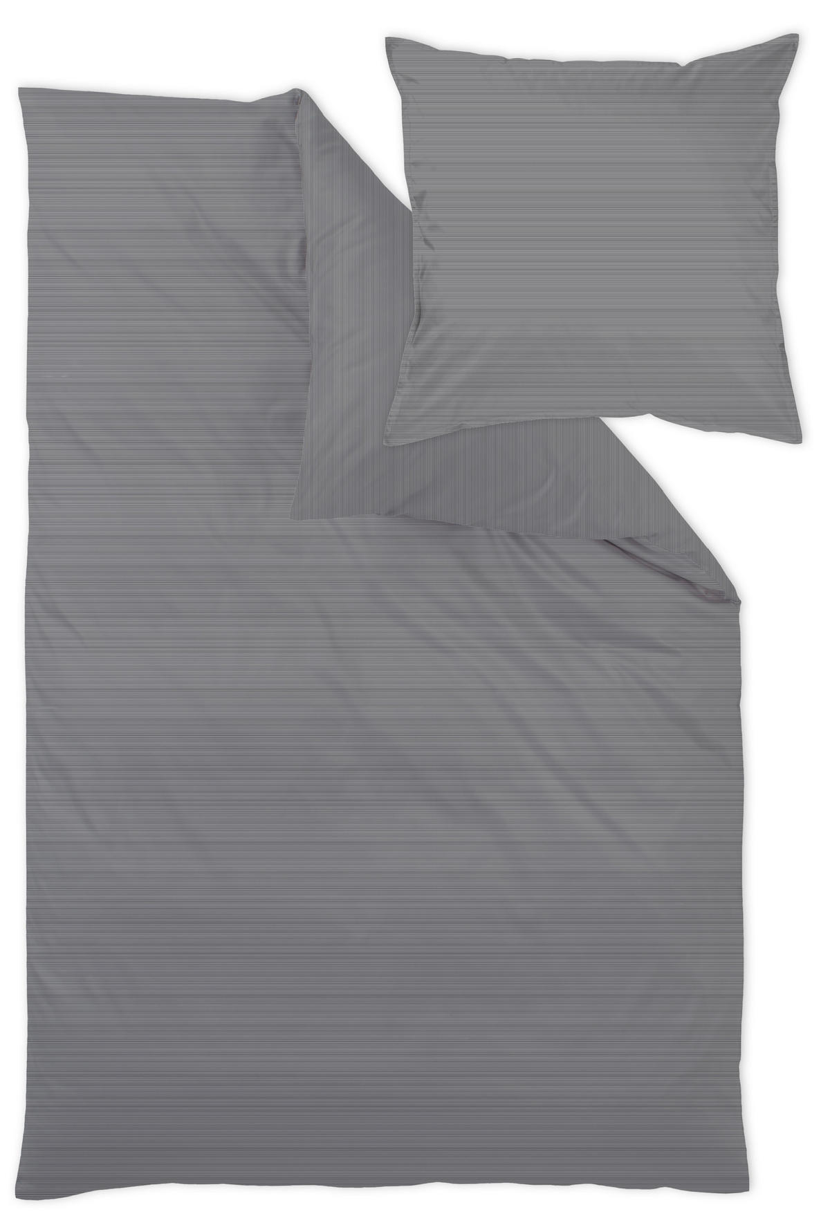 POSTELJNINA Bente 140/200 cm damast temno siva  - temno siva, Konvencionalno, tekstil (140/200cm) - Curt Bauer