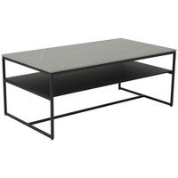 COUCHTISCH ESG 110/60/43 cm rechteckig Grau, Schwarz  - Schwarz/Grau, Design, Glas/Keramik (110/60/43cm) - Novel