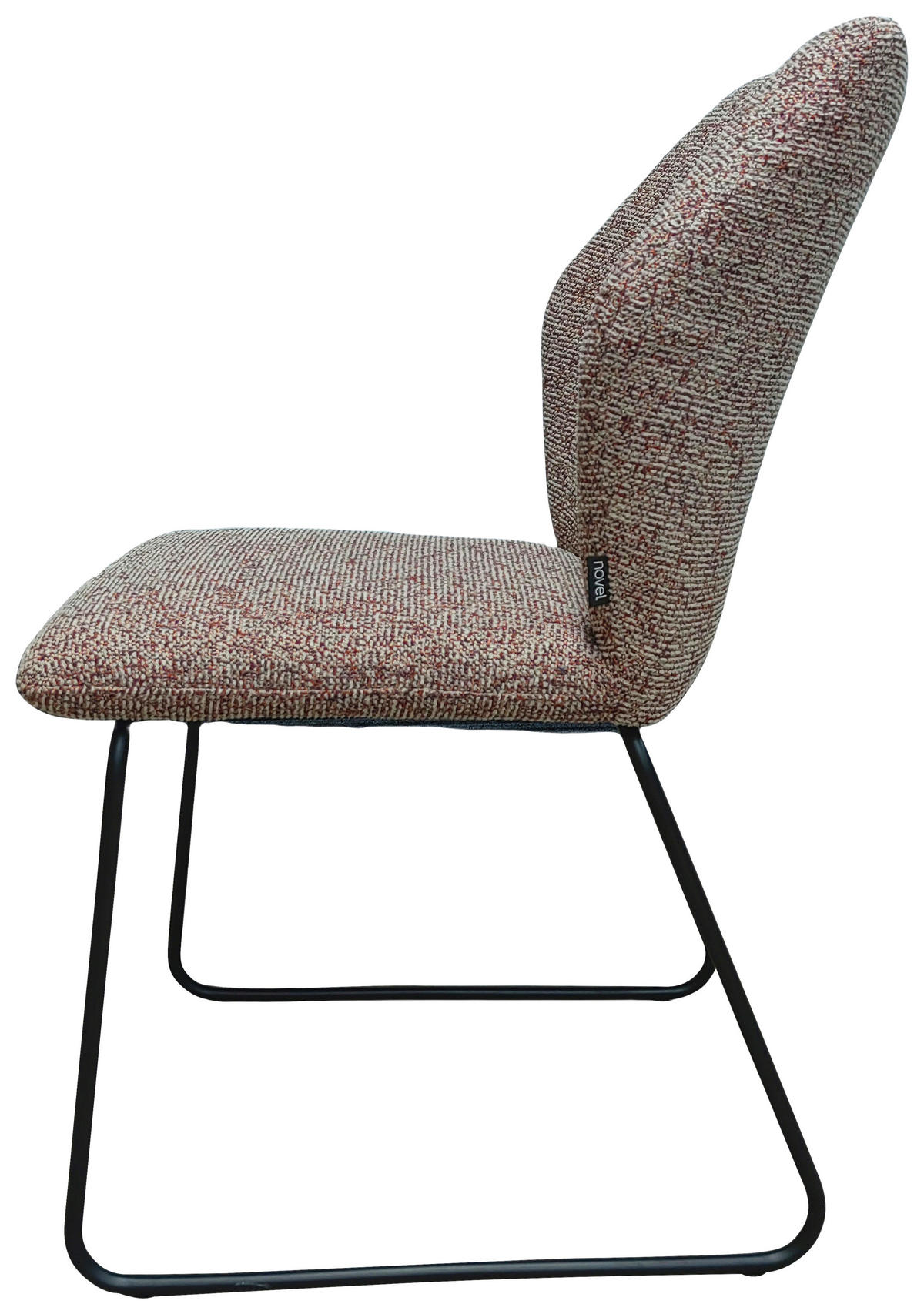 STUHL - Beige/Rot, Design, Textil/Metall (49/89,5/65cm) - Novel