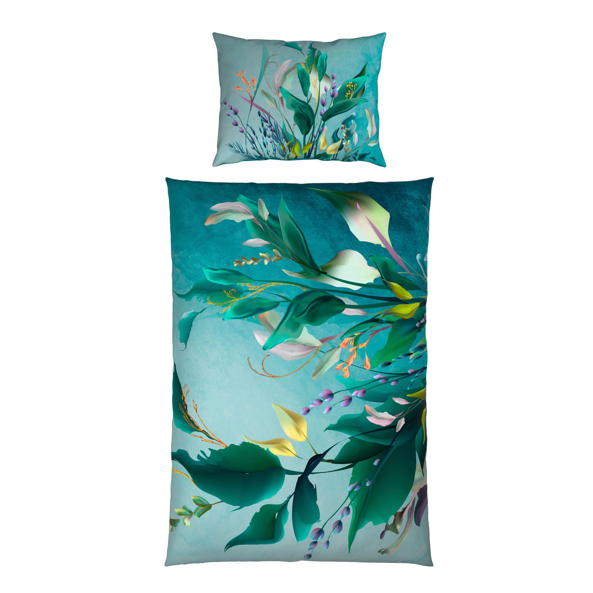 POSTELJINA SA DVA LICA 140/200 cm saten zelena  - zelena, Osnovno, tekstil (140/200cm) - Esposa