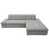 ECKSOFA Grau Mikrofaser  - Chromfarben/Grau, KONVENTIONELL, Textil/Metall (300/172cm) - MID.YOU