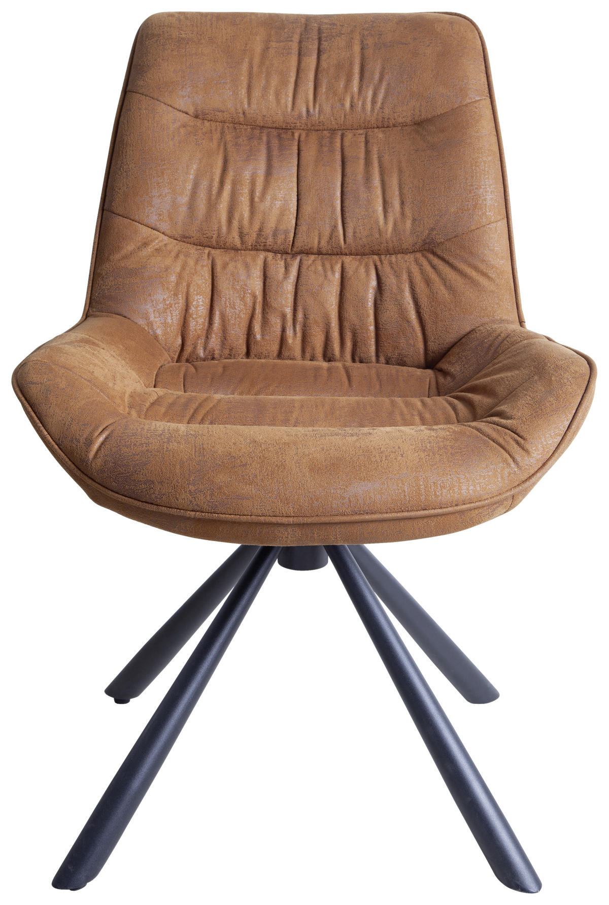 STUHL  in Struktur Textil  - Schwarz/Braun, Design, Textil/Metall (57/84/63cm) - Hom`in