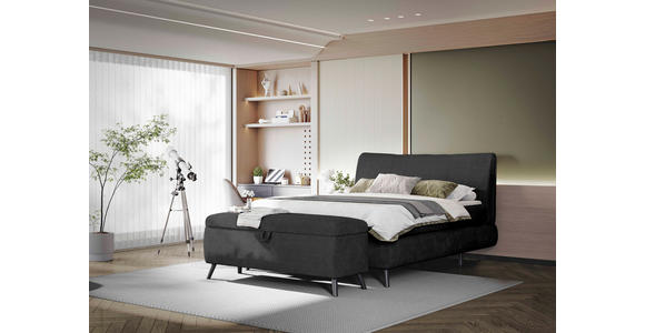 BOXSPRINGBETT 180/200 cm  in Schwarz  - Schwarz, Trend, Holz/Textil (180/200cm) - Esposa