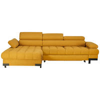 ECKSOFA Gelb Webstoff  - Gelb/Schwarz, Design, Textil/Metall (173/270cm) - Welnova