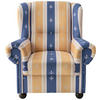 OHRENSESSEL in Mikrofaser Blau  - Wengefarben/Blau, Konventionell, Holz/Textil (92/102/89cm) - Livetastic