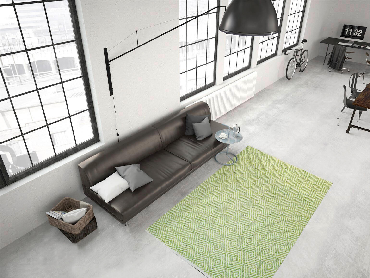 FLACHWEBETEPPICH 80/150 cm Aperitif 310 Grün Grün  - Grün, KONVENTIONELL, Textil (80/150cm)