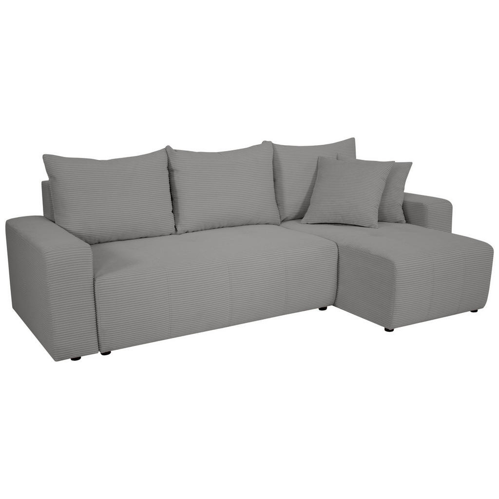 Thumbnail - Xora Ecksofa, Grau, Textil, 3-Sitzer, Füllung: Schaumstoff, seitenverkehrt montierbar, L-Form, 248x146 cm, Rücken echt, ...