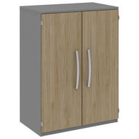 AKTENSCHRANK 80/111,7/43 cm  - Eichefarben/Grau, Konventionell, Holzwerkstoff (80/111,7/43cm) - Moderano