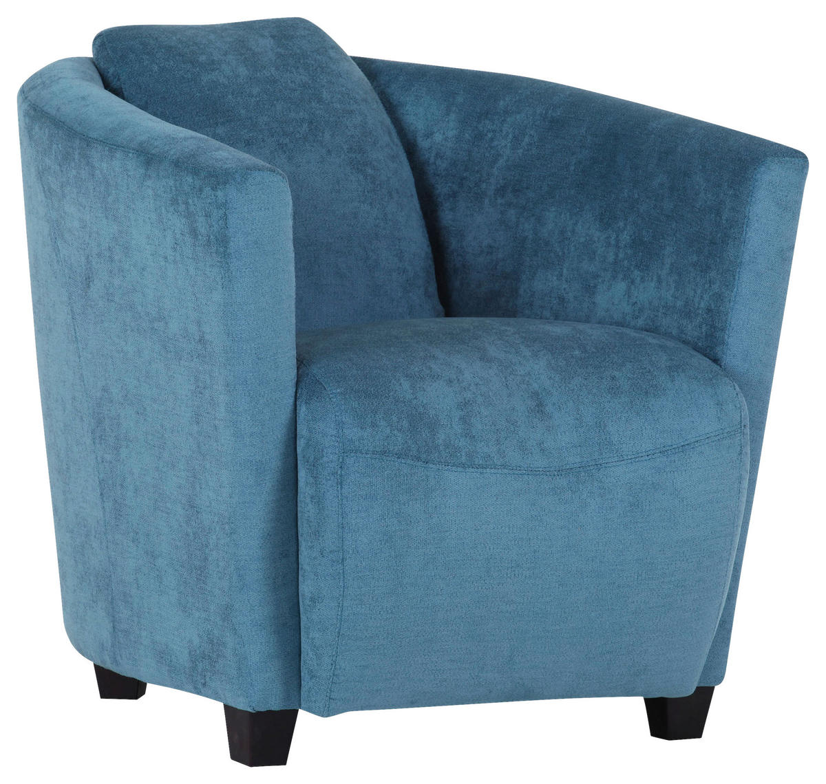 COCKTAILSESSEL Mikrofaser Türkis  - Türkis/Braun, Design, Holz/Textil (72/72/85cm)