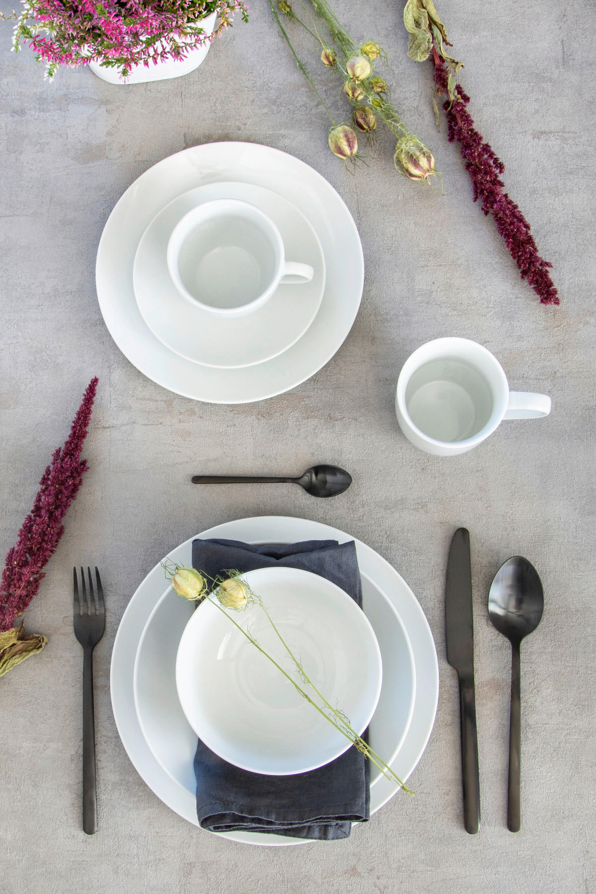 KOMBISERVICE ALESIA 62-teilig  - Weiss, Basics, Keramik - Mäser