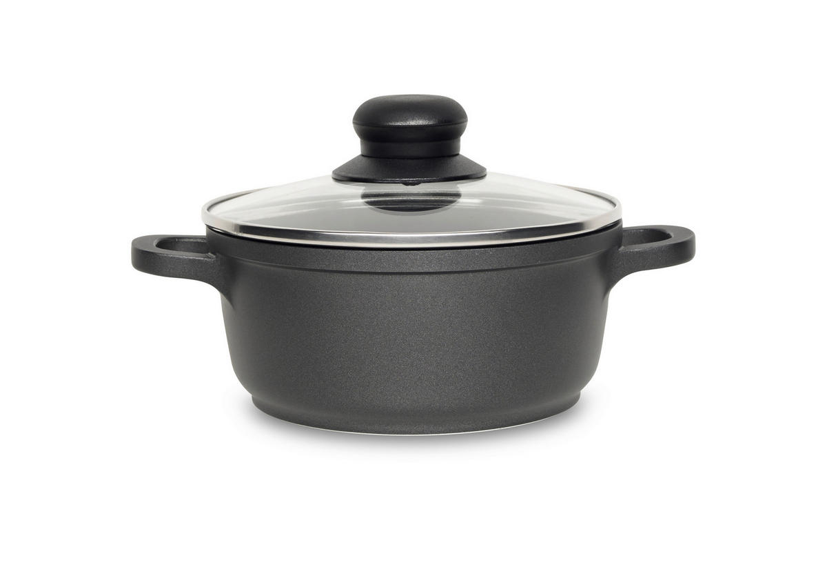 KOCHTOPF Turin 1,05 l  - Klar/Edelstahlfarben, Konventionell, Glas/Kunststoff (16/7,5cm) - Homeware Profession.
