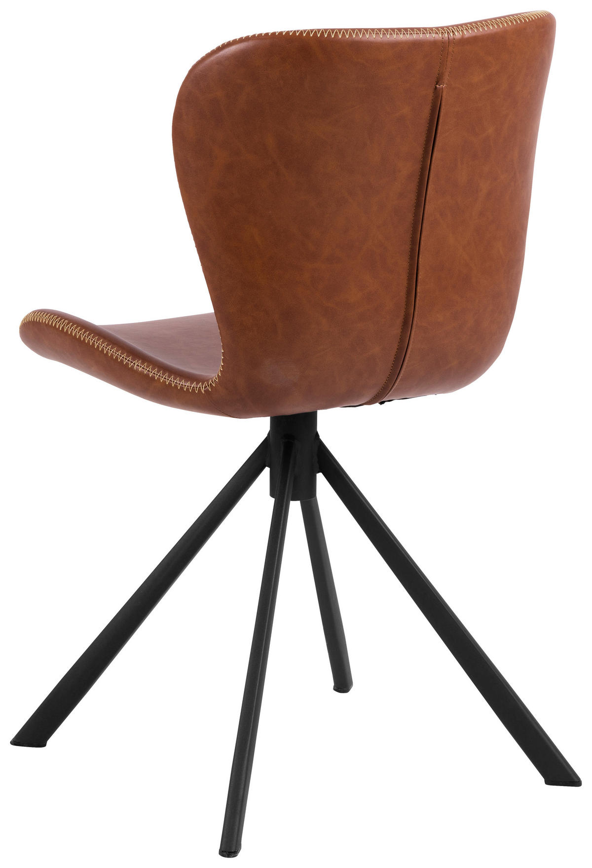 STOL läderimitation  - brun/svart, Design, metall/plast (46,5/81/53cm) - MID.YOU
